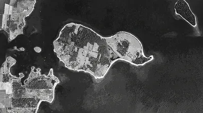 Oak Island from the air