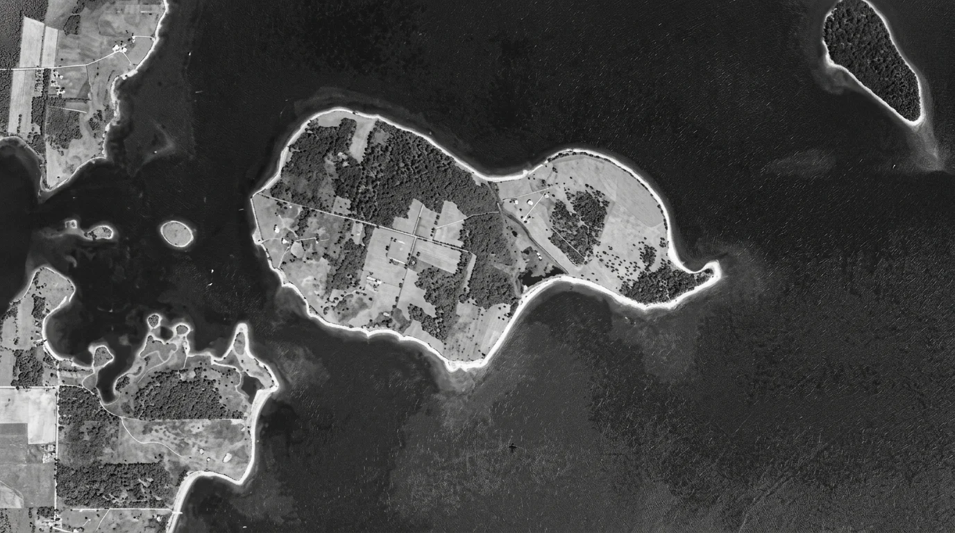 Oak Island from the air