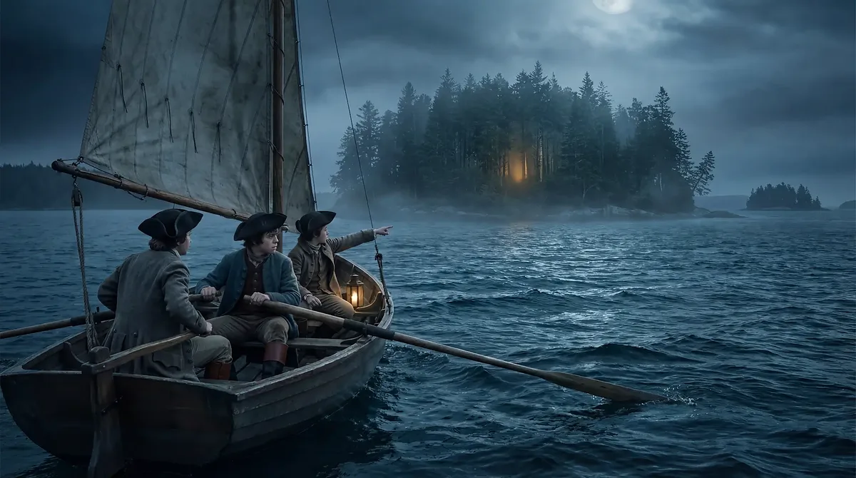 The Three Boys, Oak Island jigsaw puzzle on thecurseofoakisland.com