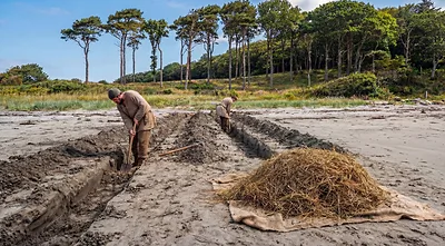 Oak Island Flood Tunnels and Box Drains: The Water Trap (AI-assisted historical reconstruction, not a photograph)