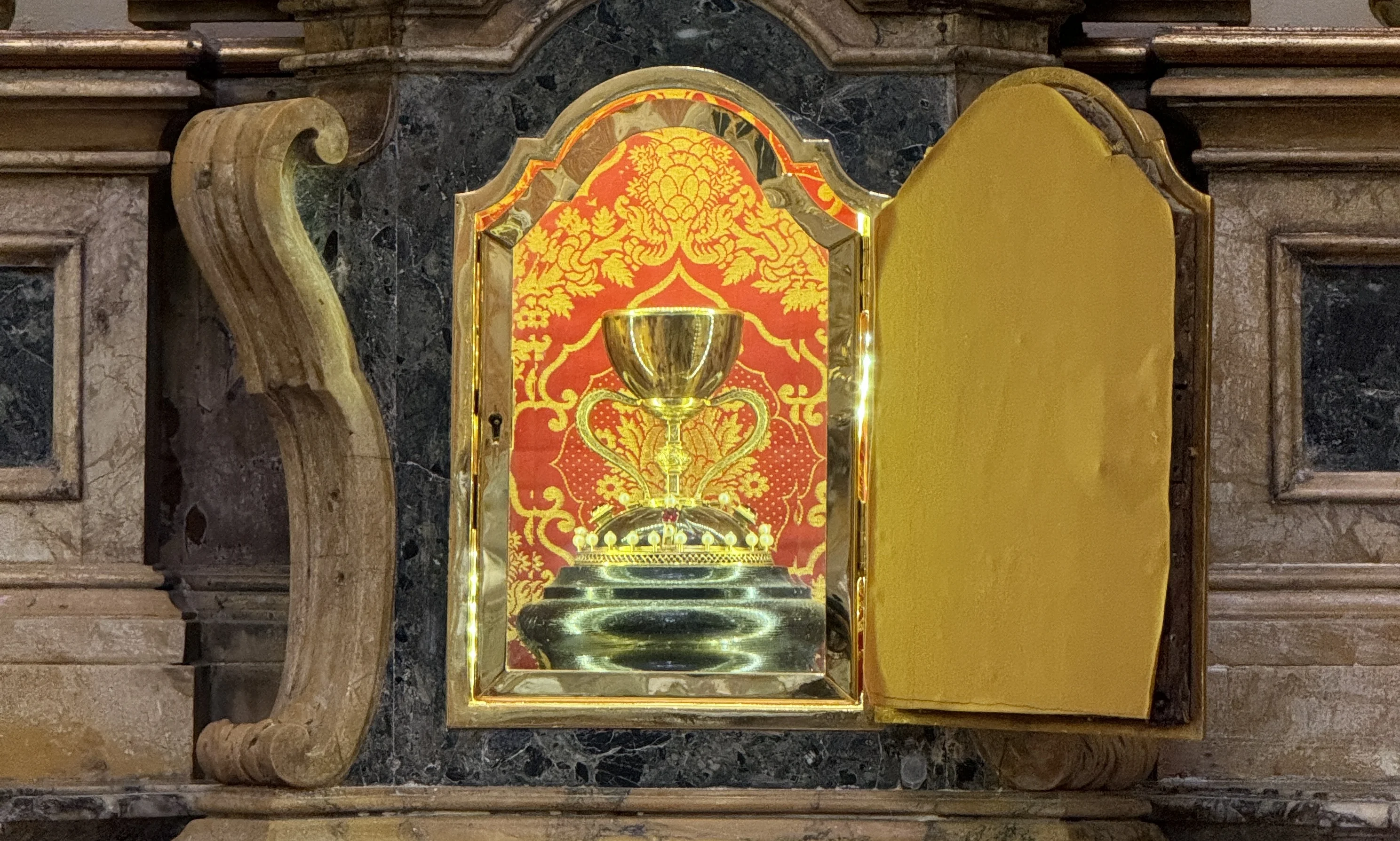 Replica of the Valencia Grail in the Church of St. Lawrence in Birgu, Malta