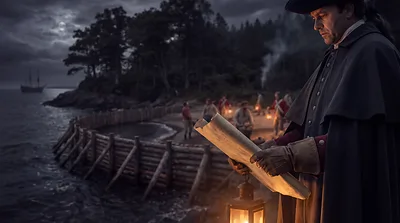 Sealing the Oak Island Money Pit: The British Military Flood Tunnel (AI-assisted historical reconstruction, not a photograph)