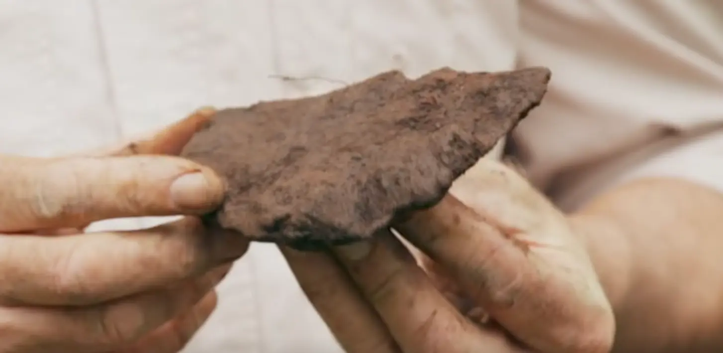 Axe Head — colonial artifact. found at Island General, Oak Island. Dated: Early 1700s (blacksmith and archaeologist assessment)