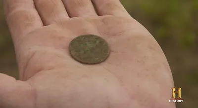 British copper coin, 17th century (Lot 32, S09E11)