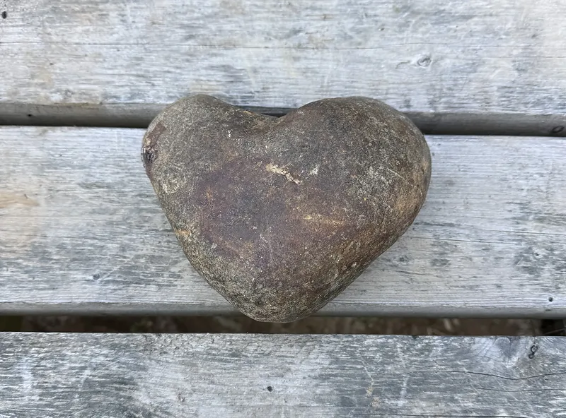 Heart-Shaped Stone (Smith's Cove), Colonial Artifact found at Smith's Cove, Oak Island, Nova Scotia. Dated: Dating Unknown