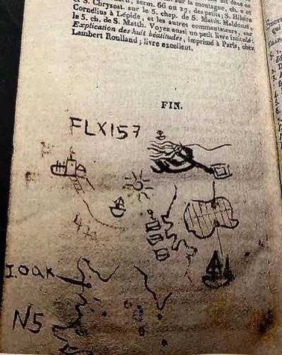 John Edwards books: Josephus (1812) and Holy Week (1763), Colonial Document found off island; private purchase by researcher John Edwards. Dated: Published 1763 and 1812 (volumes in hand); 1824 for the catechism known only from a photograph