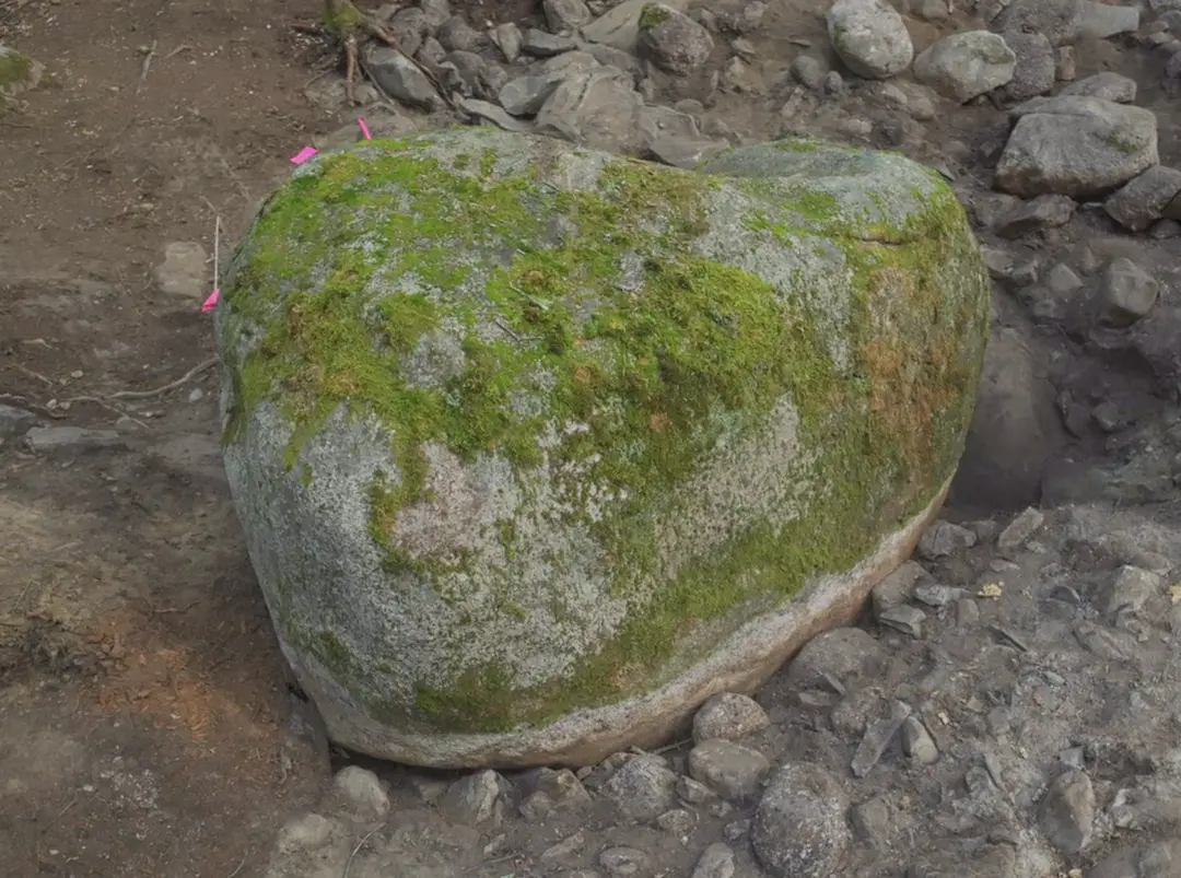 Lot 8 Giant Boulder — prediscovery structure. found at Island General, Oak Island. Dated: Pre-1795 (undetermined age)
