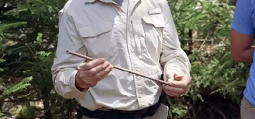 Ramrod (musket rifle) — colonial artifact. found at The Swamp, Oak Island. Dated: Unknown (colonial era)