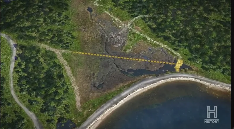 Sand Road (Western Swamp) — Medieval Structure found at The Swamp, Oak Island, Nova Scotia. Dated: Pre-colonial