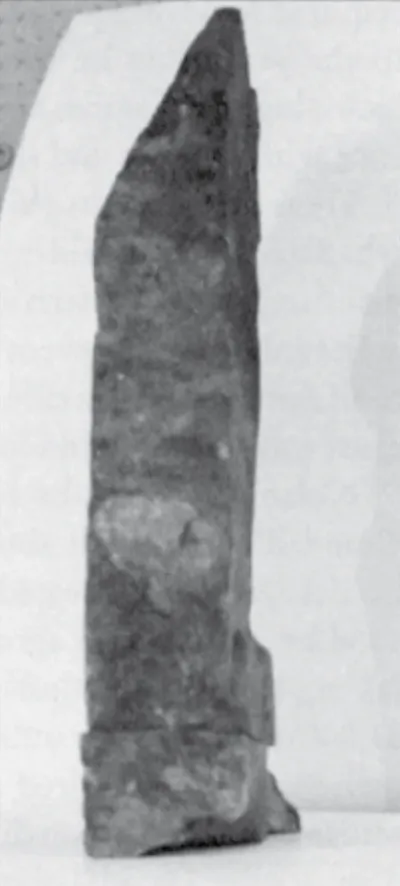 Sandstone survey monument ("Spanish galleon" stone, Nolan) — Oak Island artifact