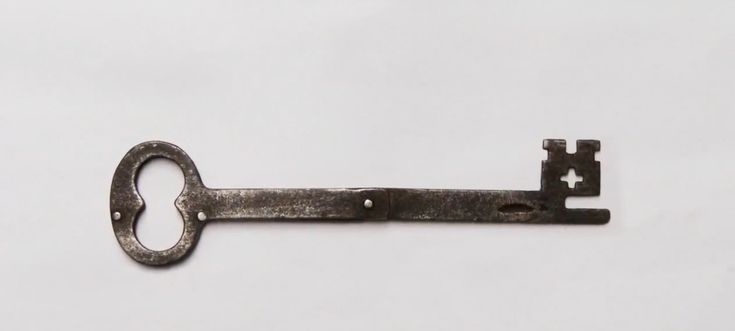 Skeleton key — colonial artifact. found at Island General, Oak Island. Dated: Pre-1800