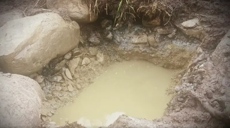 Stone well (Lot 11) — colonial structure. found at The Swamp, Oak Island. Dated: Pre-1795 (identical construction to Lot 26 medieval well)