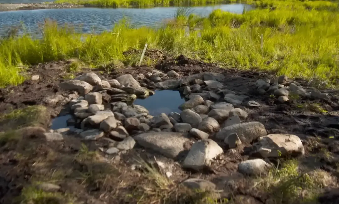 Stone well (never freezes) — medieval structure. found at Other Lots, Oak Island. Dated: Possibly 800+ years old