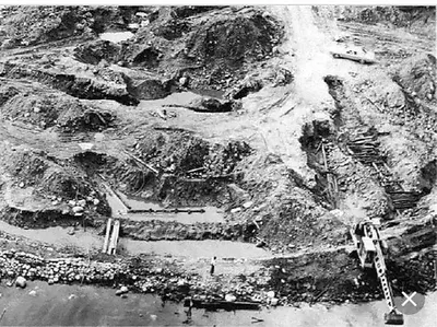 U-shaped wooden structure